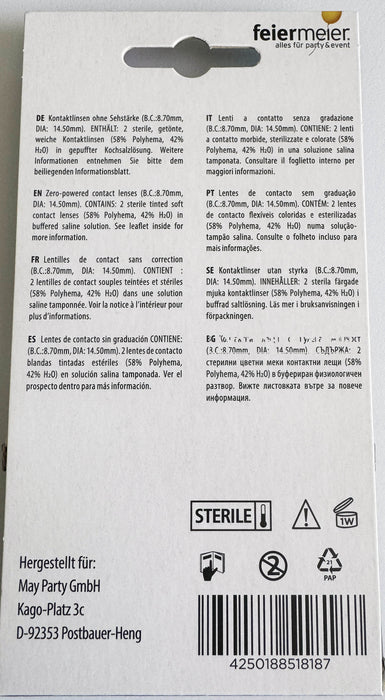 One Week Motiv Kontaktlinsen "Roter Teufel" | (w03)