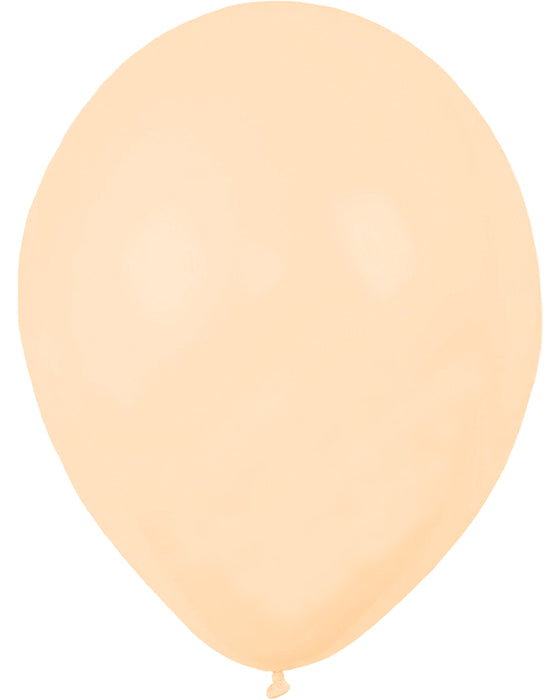 5 Latexballons "Uni Pastell" 30/33 cm Ø | Orange