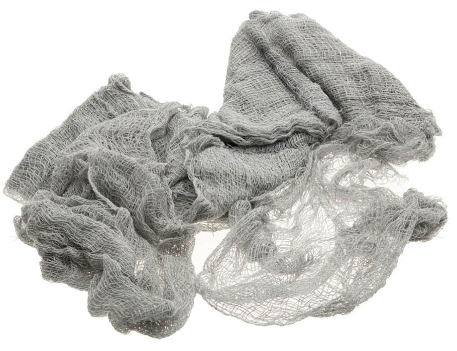 Dekostoff Lumpenstoff 600 x 76 cm - Halloween Dekoration | Grau