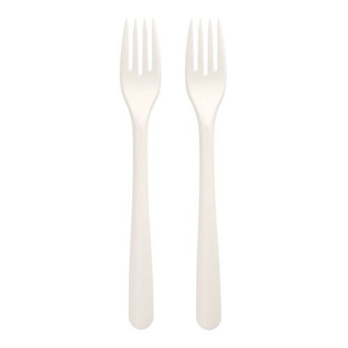 50 Folia Mehrweg Gabeln 19 cm | Weiß