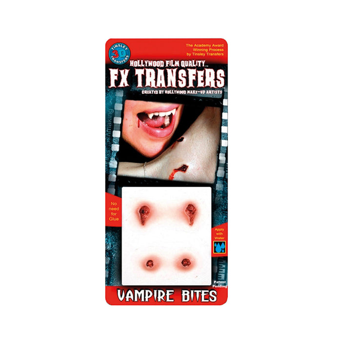 FX Transfers "3D Vampirbiss" - Halloween Tattoo Make up | Latexfrei