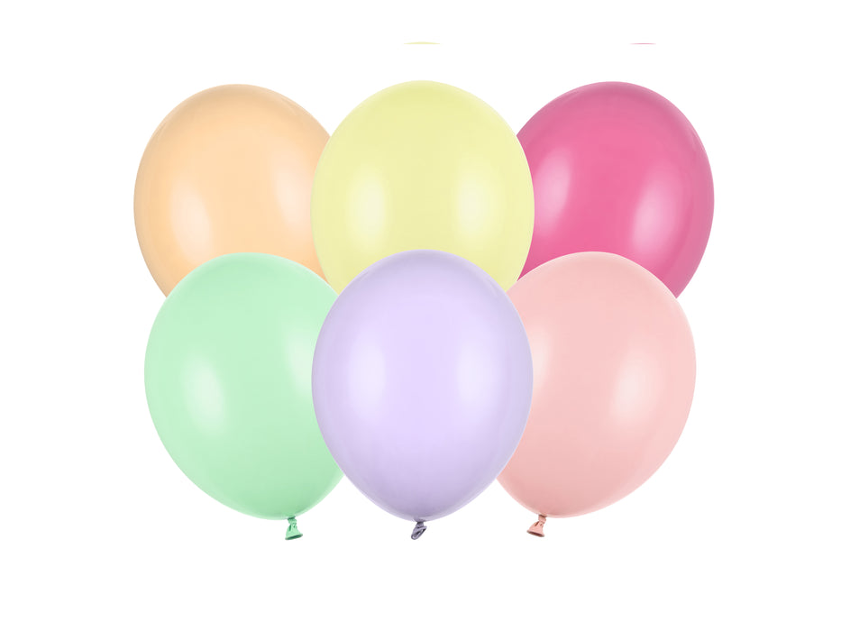 Latexballon 23cmØ Uni Pastell | 50Stk. - Bunt