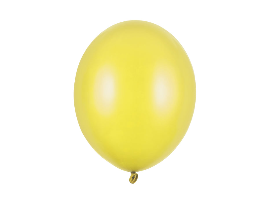 100 Stk. Luftballon Ø30cm "Uni Metallic" | Lemon Yellow