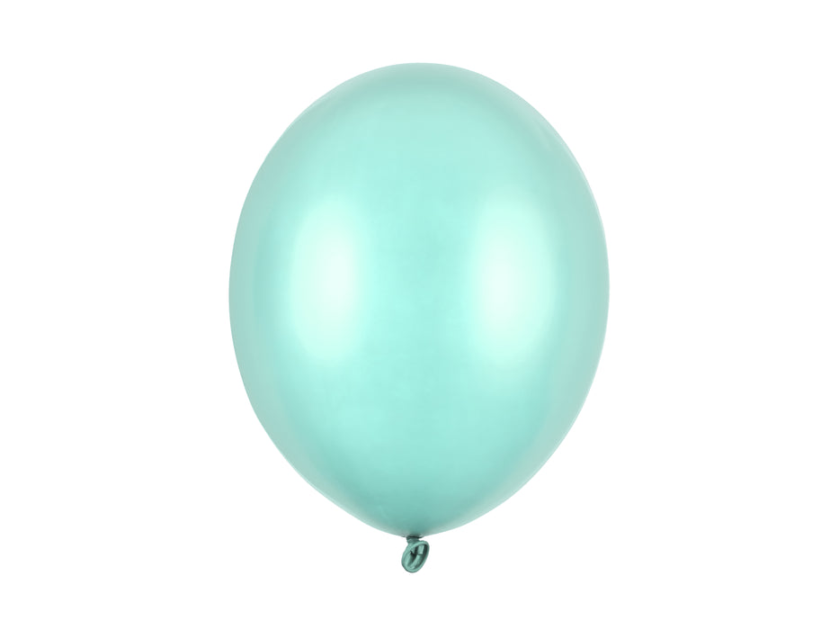 10 Stk. Luftballon Ø30cm "Uni Metallic" | Minzgrün