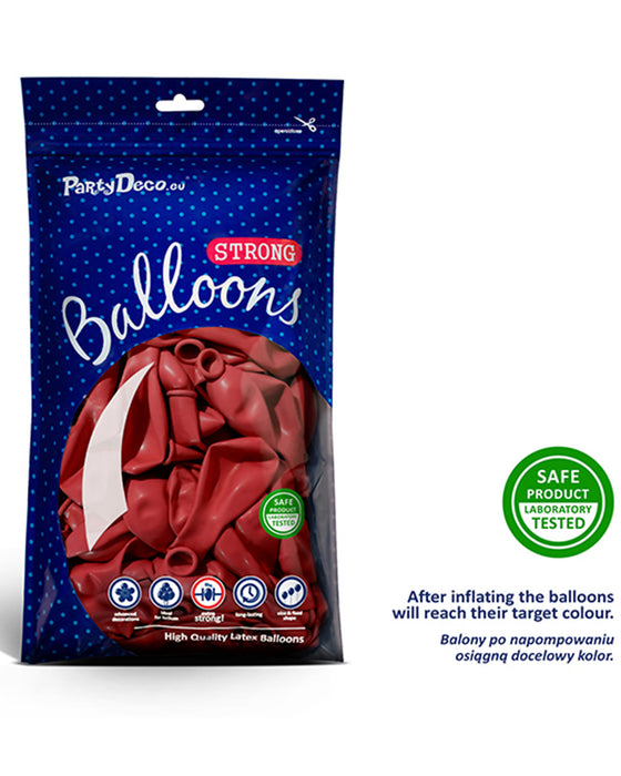 10 Stk. Luftballon Ø30cm "Uni Pastell" | Knallrot