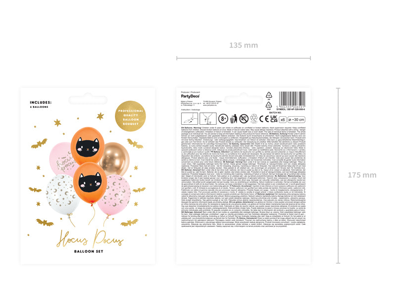 Luftballon Set "Halloween Hocus Pocus" | Ø30cm - 6Stk.