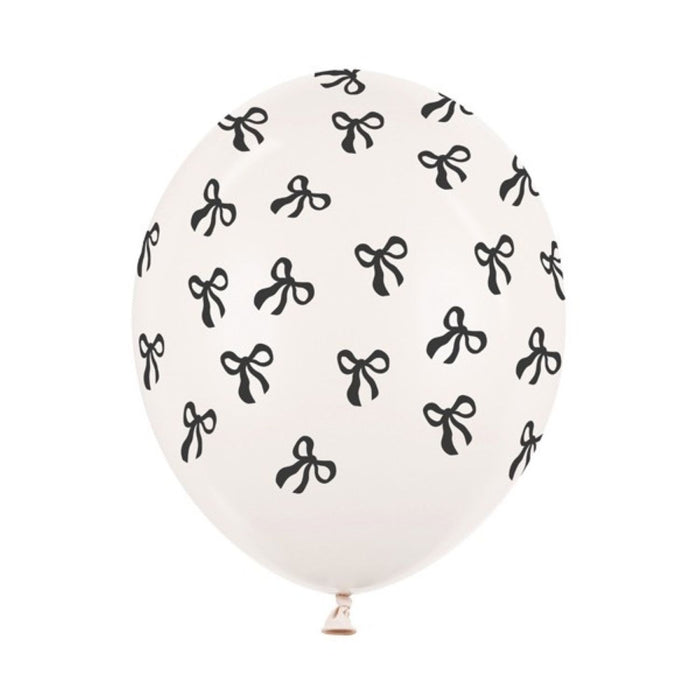 6 Stk. Luftballon Ø30cm "Schleife" | Pastell Off-White