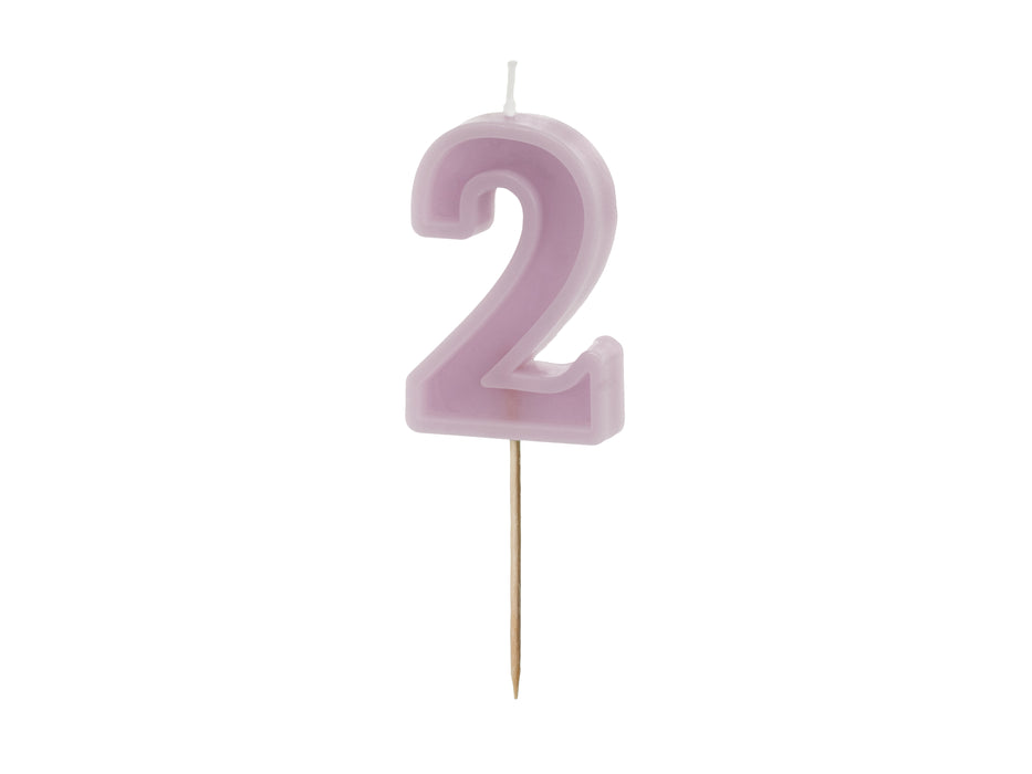 Kerzenzahl #2 | 6 cm Lila