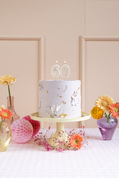 Kerzenzahl #6 | 6 cm Grau