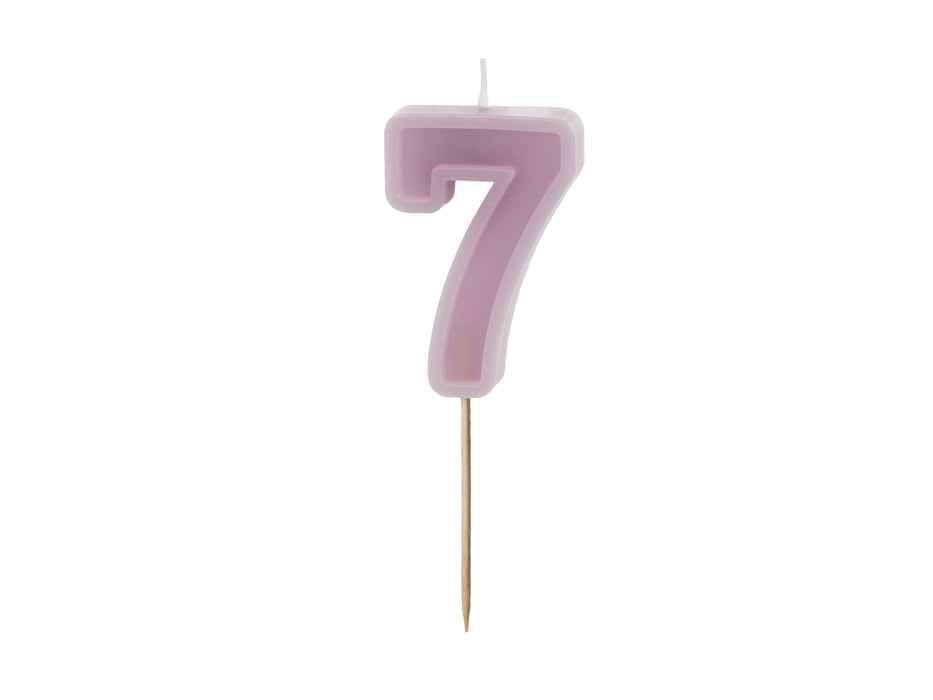 Kerzenzahl #7 | 6 cm Lila