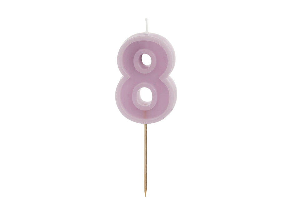 Kerzenzahl #8 | 6 cm Lila
