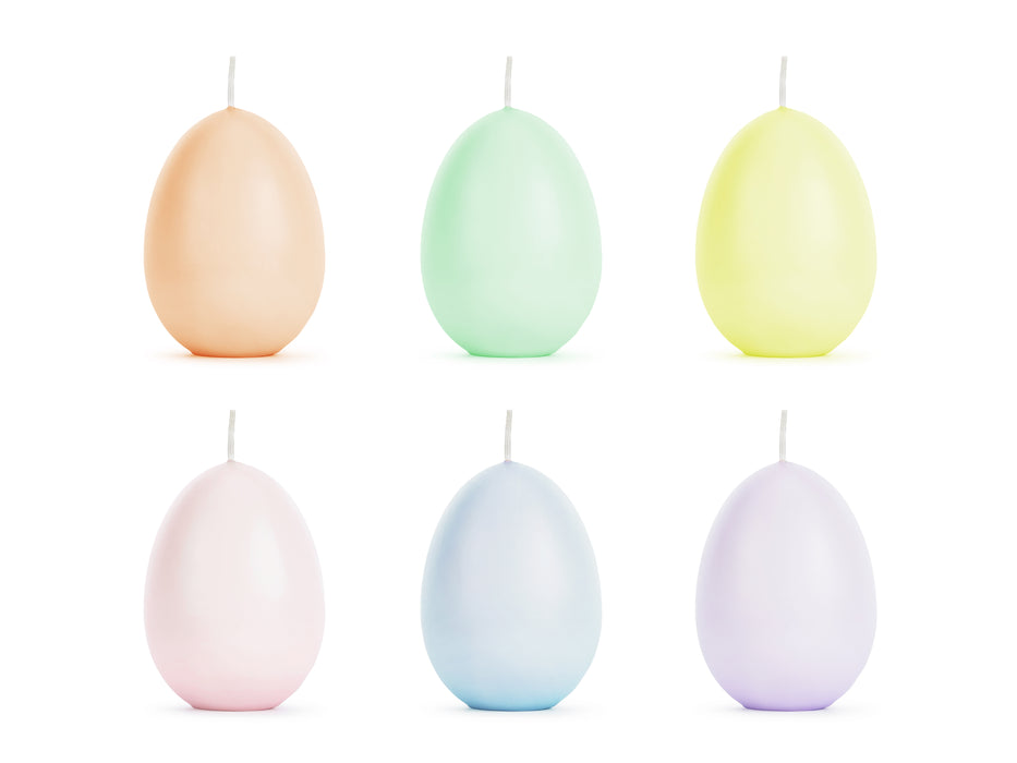 Kerzen Eierform Pastellfarben | 7 cm - 6 Stk.