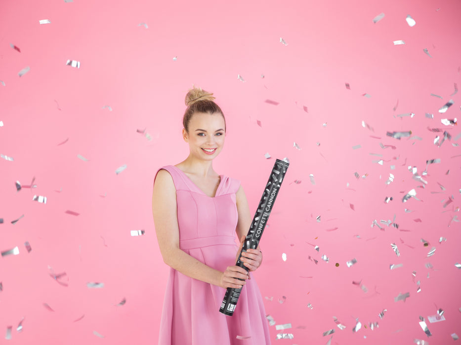 Konfettishooter Silber 60cm