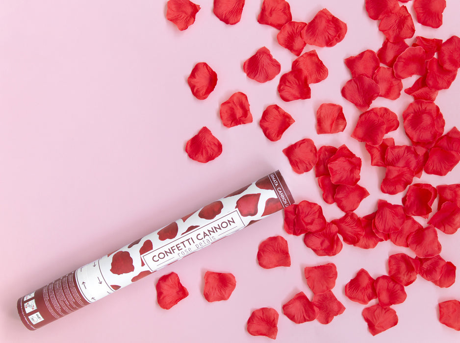 Konfettishooter Rosenblätter Rot 80cm