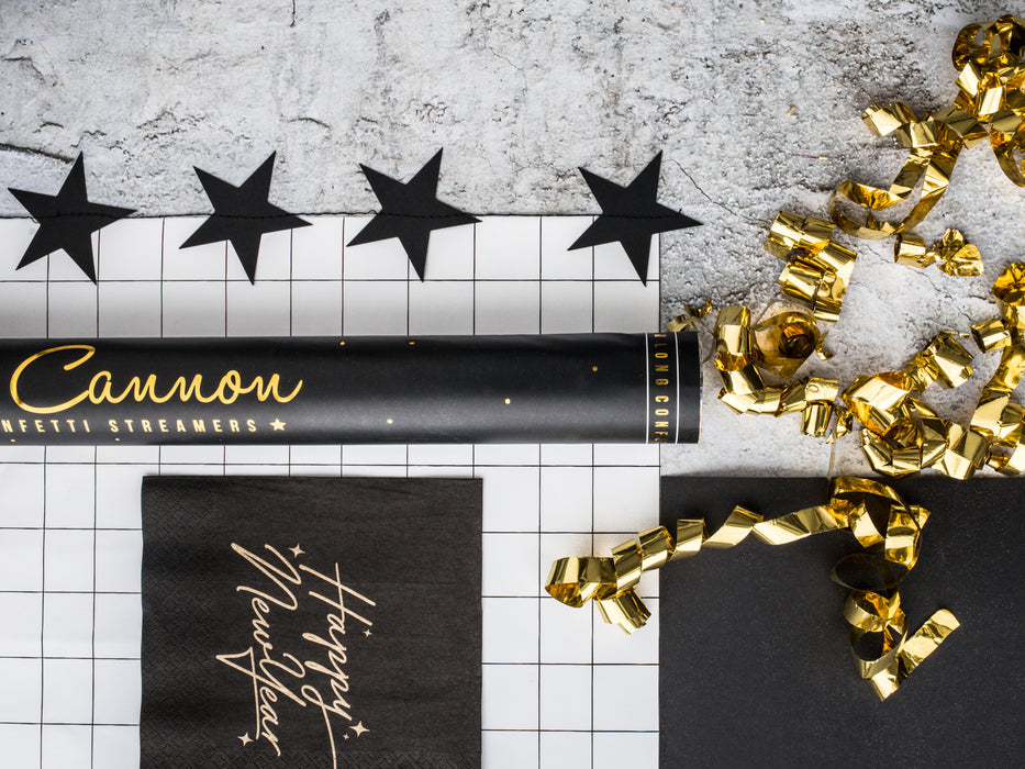 Konfettishooter Locken Gold 60cm