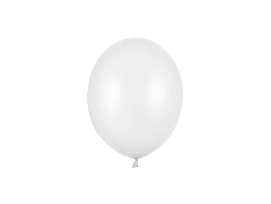 100 Stk. Luftballon Ø12cm "Uni Metallic" | Pure White