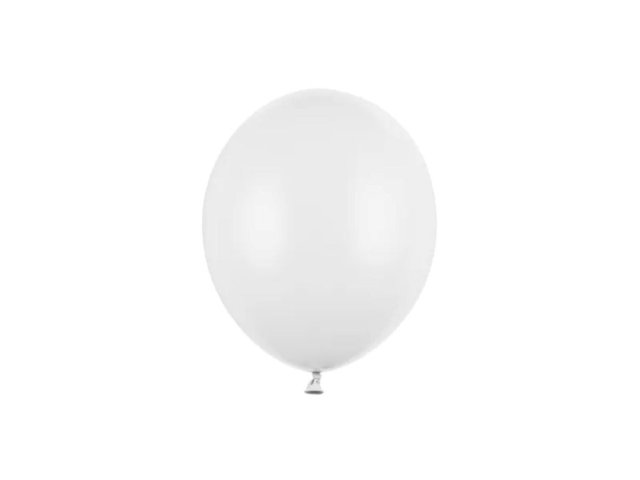 100 Stk. Luftballon Ø12cm "Uni Pastell" | Pure White