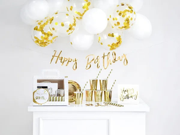 Party Dekorationsset "Happy Birthday" 60-tlg. | Gold