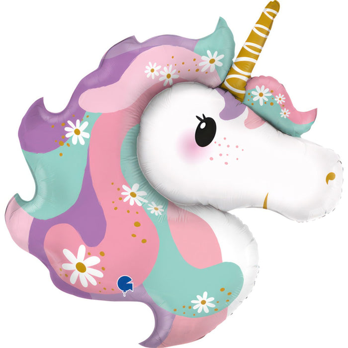 Shape Folienballon "Hippie Einhorn" | 81 cm