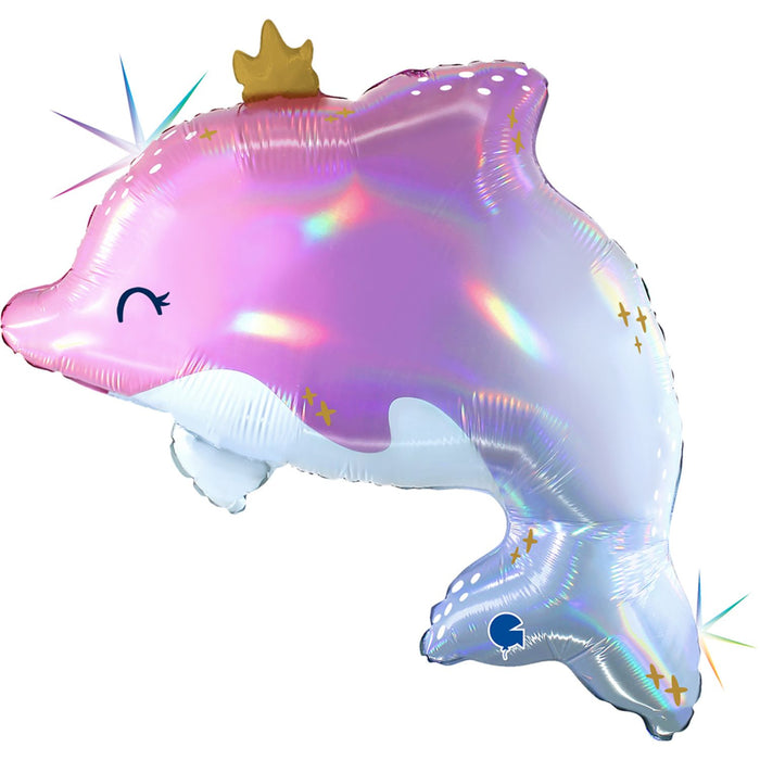 Shape Folienballon "Delfin" Holo | 69 cm