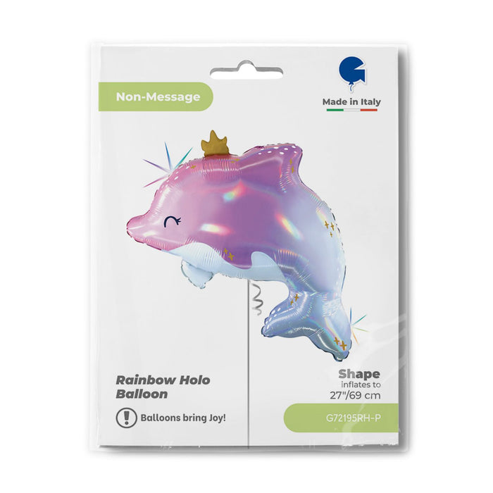 Shape Folienballon "Delfin" Holo | 69 cm