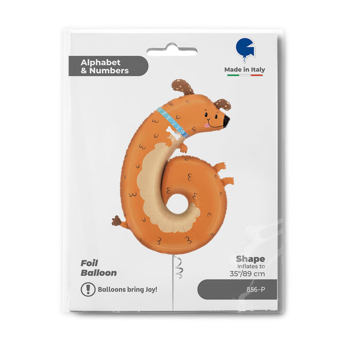 Shape Folienballon "Puppyloons" #6 Hund | 89 cm