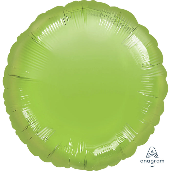 ABC18 Folienballon Uni Lime Green / Kiwi | ca. 45cmø