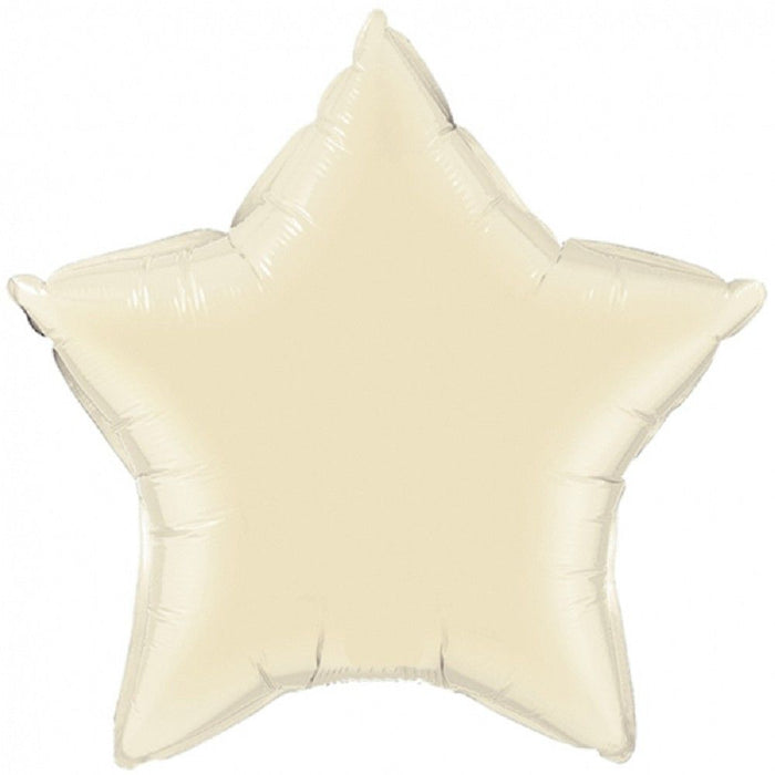 ABC18 Folienballon Stern Uni Stern Elfenbein | ca. 45 cm