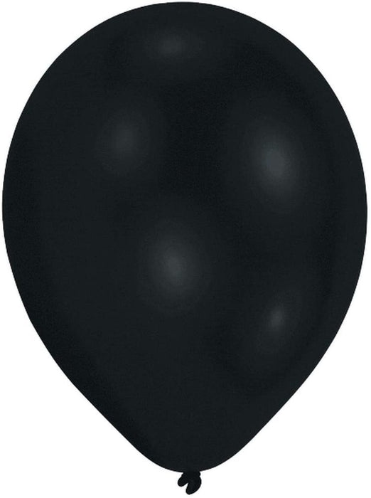 10 Stück Latexballons Luftballons 27,5 cm Einfarbig - Schwarz