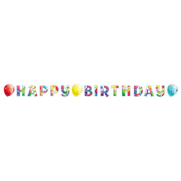 "Balloons" Buchstaben Girlande Partykette Happy Birthday - 174 cm
