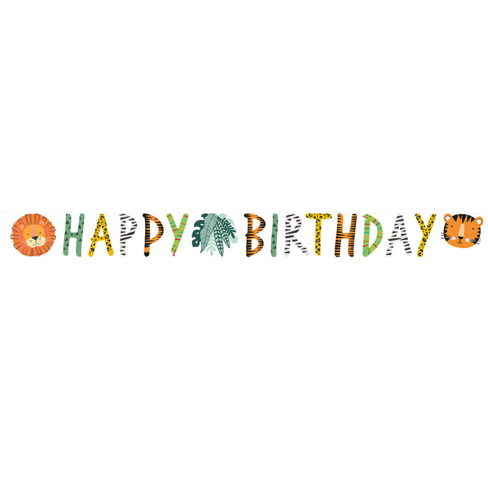 "Get Wild" Safari | Girlande Happy Birthday 180x15cm