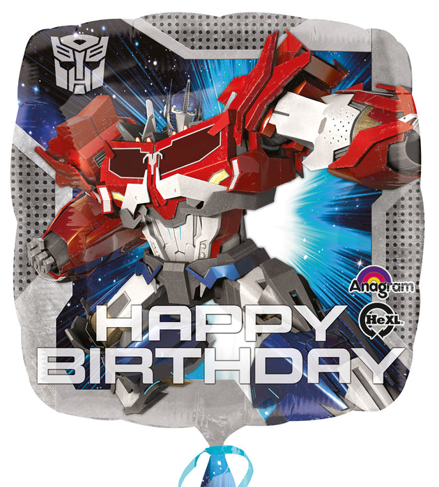 ABC18 Folienballon "Happy Birthday" Transformers | Ø 45 cm