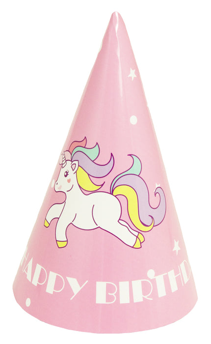 Einhorn Geburtstags Artikel - Partyhüte (10er Set)
