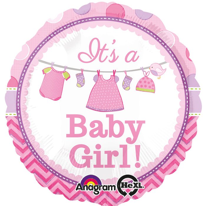 "It´s a Baby Girl" Runder Folienballon 43 cm ABC18
