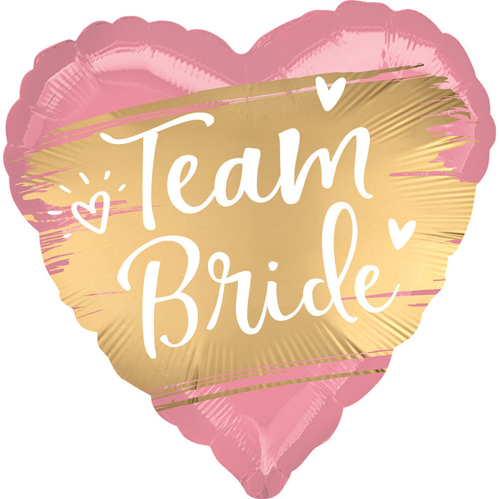 ABC18 Folienballon "Team Bride " Herz | Ø43cm