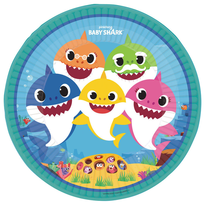 Pappteller "Baby Shark" | Ø22,8cm/8Stk.