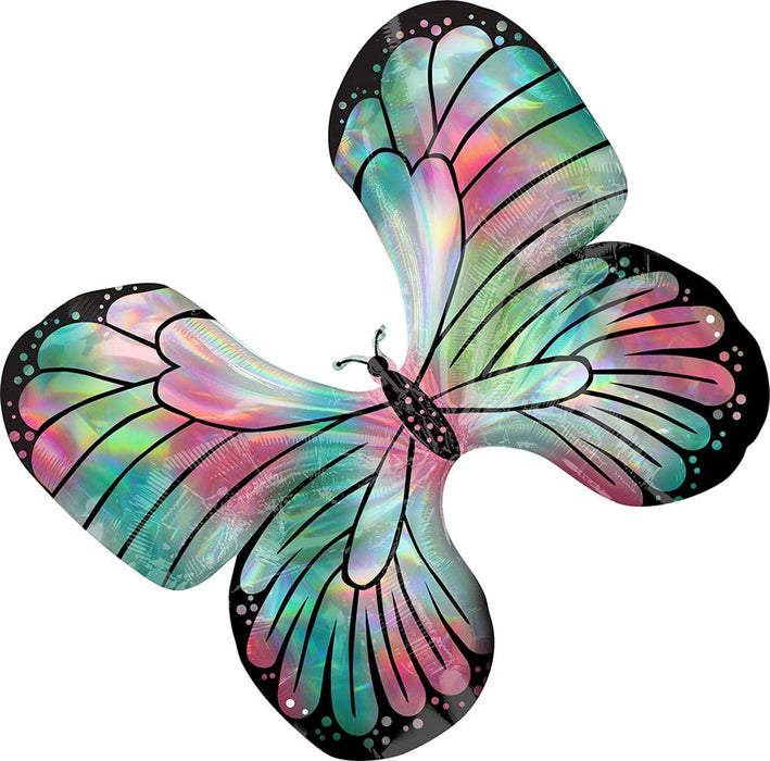 SuperShape Folienballon "Schmetterling" Holo | 76x66cm