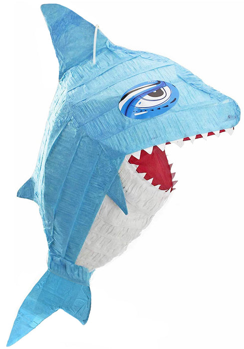 Pinata - Geburtstags Dekoration | Blauer Hai - 65 x 19 x 38 cm