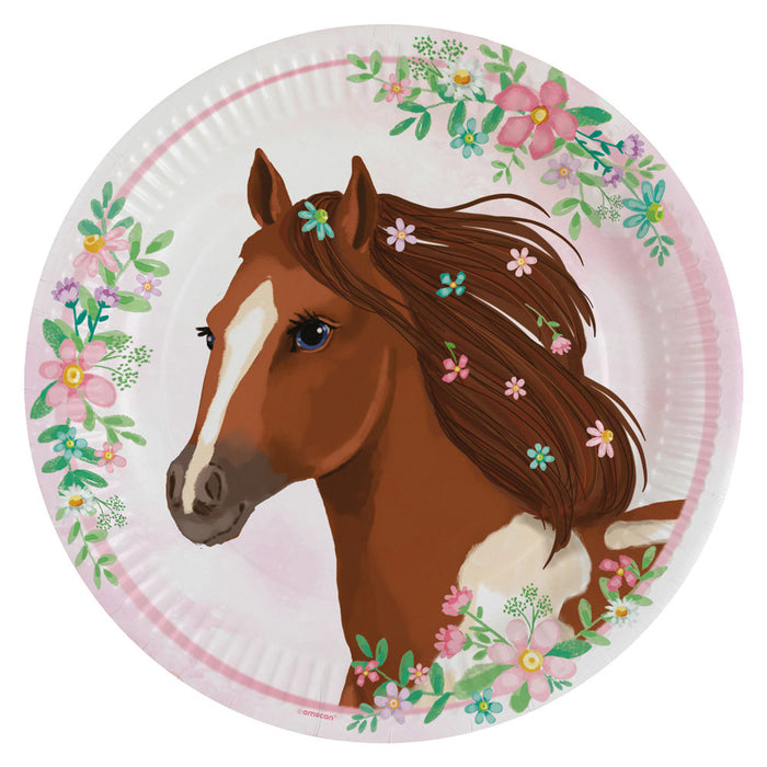 Pappteller "Beautiful Horses" | Ø22,8cm/8Stk.