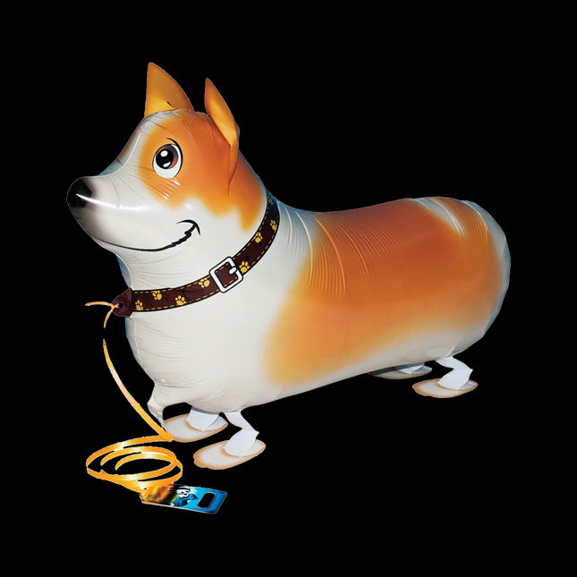 Airwalker Folienballon "Hund Corgi" | 54cm