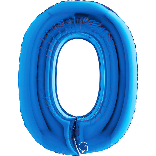 Riesenzahl Folienballon 40"/102cm | Blau #0