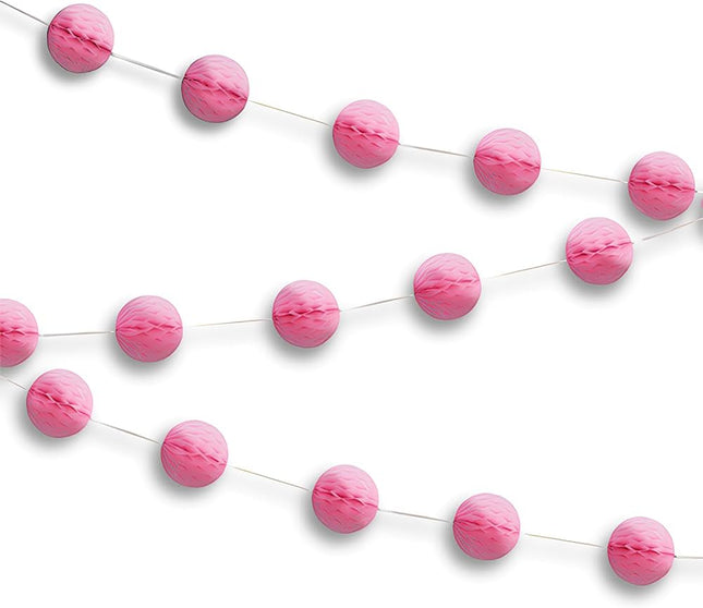 Girlande Wabenball ca.213cm Rosa