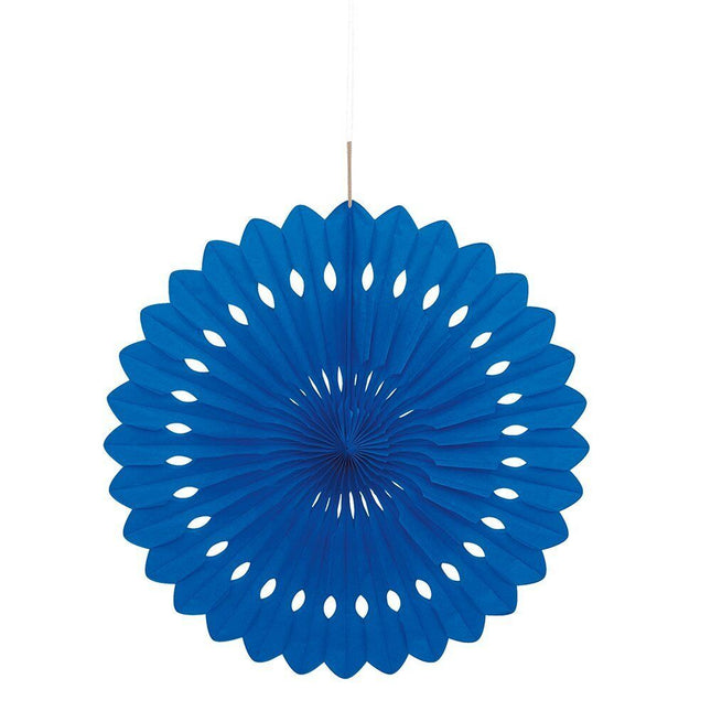 Dekofächer Uni 40cm/1St. Blau