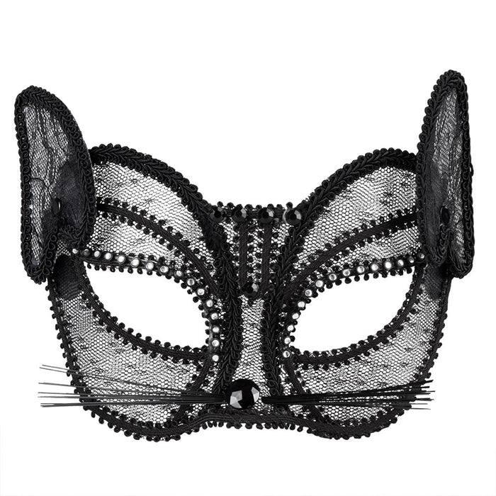 Spitzen Augenmaske "Katze de luxe" | Schwarz