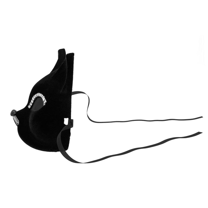 Augenmaske Halbmaske "Schwarze Katze"