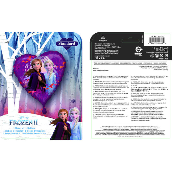 18"/Ø45cm Folienballon "Frozen 2 Herz"