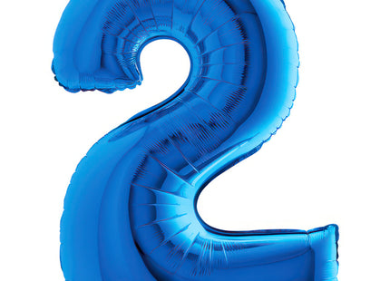 Riesenzahl Folienballon 40"/102cm | Blau #2