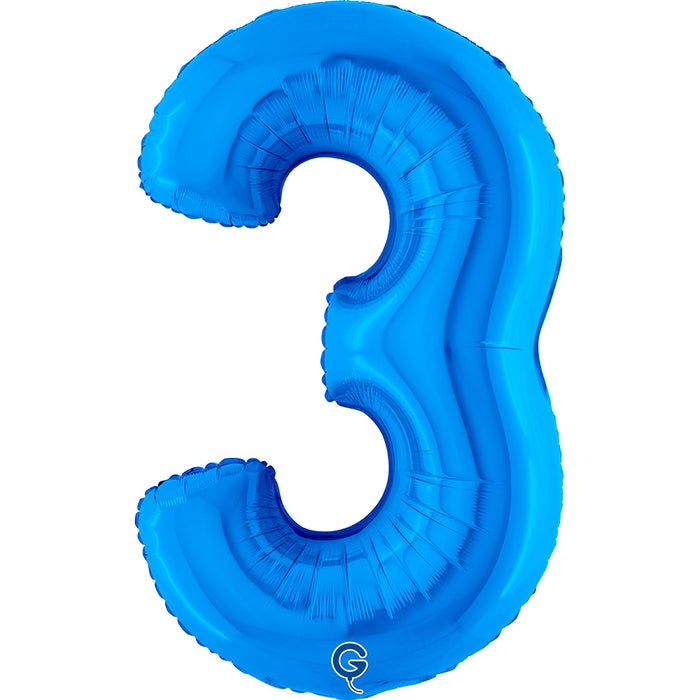 Riesenzahl Folienballon 40"/102cm | Blau
