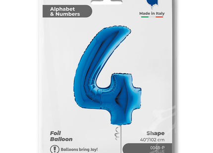 Riesenzahl Folienballon 40"/102cm | Blau #4