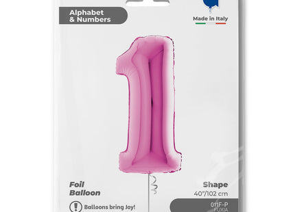 Riesenzahl Folienballon 40"/102cm | Pink #1